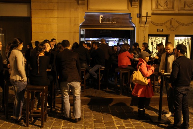 Uruguay Street on Friday Night 